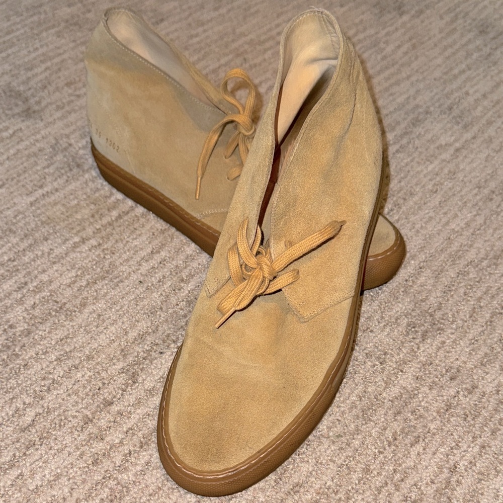 Common Projects Tan Suede Chukka Boots